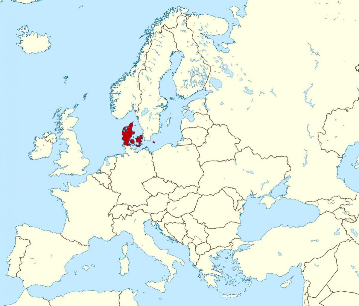 dünyanın xəritəsi gösteren Danimarka