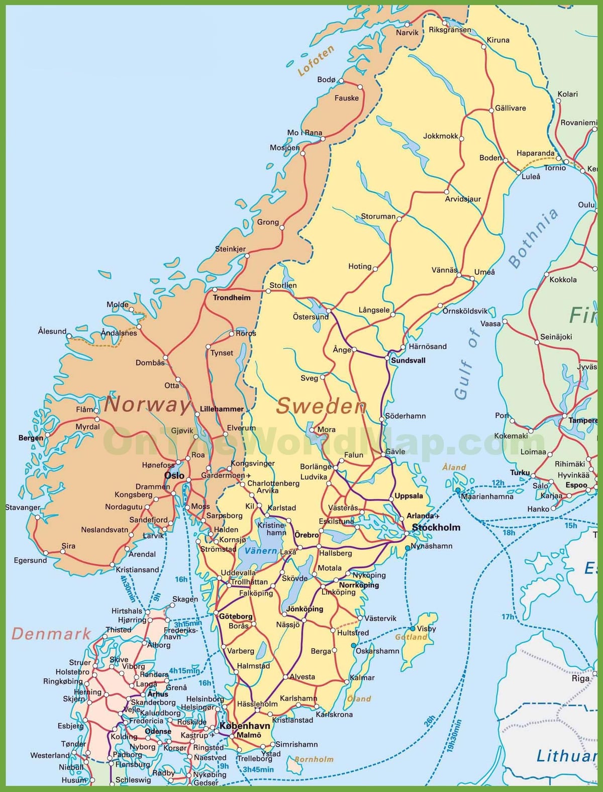kart Danimarka və Norveç