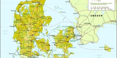 Kart Danimarka coğrafiyası 