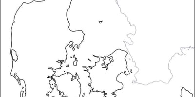 Kart Danimarka kontur